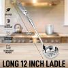 imageZulay Kitchen Stainless Steel 13quot Soup Ladle  Comfort Grid Steel Ladle with Long Handle and Ample Bowl Capacity Perfect for Stirring Serving Soups and More  HeavyDuty Metal LadleSoup Ladle