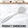 imageZulay Kitchen Stainless Steel 13quot Soup Ladle  Comfort Grid Steel Ladle with Long Handle and Ample Bowl Capacity Perfect for Stirring Serving Soups and More  HeavyDuty Metal LadleWok Spatula
