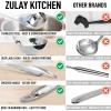 imageZulay Kitchen Stainless Steel 13quot Soup Ladle  Comfort Grid Steel Ladle with Long Handle and Ample Bowl Capacity Perfect for Stirring Serving Soups and More  HeavyDuty Metal LadleSoup Ladle