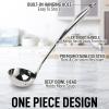 imageZulay Kitchen Stainless Steel 13quot Soup Ladle  Comfort Grid Steel Ladle with Long Handle and Ample Bowl Capacity Perfect for Stirring Serving Soups and More  HeavyDuty Metal LadleSoup Ladle