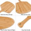 imageZulay Medium 12quot Authentic Bamboo Pizza Peel Wood  Natural Bamboo Pizza Paddle With Easy Glide Edges ampamp Handle For Baking  Medium Wood Pizza Peel For Transferring ampamp ServingLarge