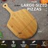 imageZulay Medium 12quot Authentic Bamboo Pizza Peel Wood  Natural Bamboo Pizza Paddle With Easy Glide Edges ampamp Handle For Baking  Medium Wood Pizza Peel For Transferring ampamp ServingLarge
