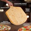 imageZulay Medium 12quot Authentic Bamboo Pizza Peel Wood  Natural Bamboo Pizza Paddle With Easy Glide Edges ampamp Handle For Baking  Medium Wood Pizza Peel For Transferring ampamp ServingLarge
