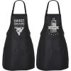 imageZulay 2Pack Funny Aprons for Men ampamp Women  Kitchen Aprons with Adjustable Neck Strap ampamp 2 Large PocketsCheese Puns