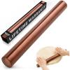 imageZulay Kitchen 159 inch Professional Stainless Steel Rolling Pin  Lightweight Metal French Rolling Pin  Perfect for Baking Fondant Pizza Dough Roller DumplingCopper