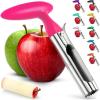 imageZulay Kitchen Premium Apple Corer Tool  Ultra Sharp Stainless Steel Serrated Blades for Easy Coring  Easy to Use ampamp Clean Durable Apple Corer Remover for Baking Apples ampamp More  Dark TealHot Pink