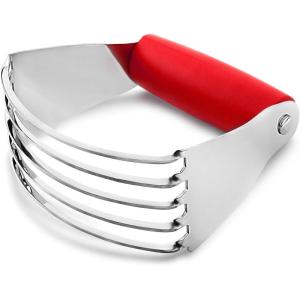 imageZulay Kitchen Dough Blender  Stainless Steel Pastry Cutter Heavy Duty Dough Cutter With Blades Pastry Blender And Butter Cutter  Pastry Cutter For Baking BlueCardinal Red