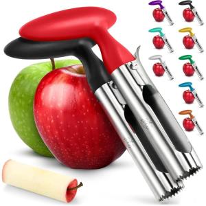 imageZulay Kitchen Premium Apple Corer Tool  Ultra Sharp Stainless Steel Serrated Blades for Easy Coring  Easy to Use ampamp Clean Durable Apple Corer Remover for Baking Apples ampamp More  Dark Teal2 Pack  BlackRed