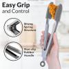 imageZulay 12 Inch Stainless Steel Tongs For Cooking  Scallop Head Edge Kitchen Tongs  Easy Grip BBQ Grill Tongs With Lock Mechanism  Heavy Duty Metal Tongs For Barbecue Cooking Frying and MoreSilver  Gray