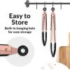 imageZulay 12 Inch Stainless Steel Tongs For Cooking  Scallop Head Edge Kitchen Tongs  Easy Grip BBQ Grill Tongs With Lock Mechanism  Heavy Duty Metal Tongs For Barbecue Cooking Frying and MoreRose Gold  Black