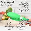 imageZulay 12 Inch Stainless Steel Tongs For Cooking  Scallop Head Edge Kitchen Tongs  Easy Grip BBQ Grill Tongs With Lock Mechanism  Heavy Duty Metal Tongs For Barbecue Cooking Frying and MoreSilver  Light Green