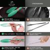 imageZulay 12 Inch Stainless Steel Tongs For Cooking  Scallop Head Edge Kitchen Tongs  Easy Grip BBQ Grill Tongs With Lock Mechanism  Heavy Duty Metal Tongs For Barbecue Cooking Frying and MoreRose Gold  Mint
