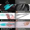 imageZulay 12 Inch Stainless Steel Tongs For Cooking  Scallop Head Edge Kitchen Tongs  Easy Grip BBQ Grill Tongs With Lock Mechanism  Heavy Duty Metal Tongs For Barbecue Cooking Frying and MoreSilver  Aqua Sky