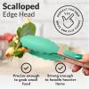 imageZulay 12 Inch Stainless Steel Tongs For Cooking  Scallop Head Edge Kitchen Tongs  Easy Grip BBQ Grill Tongs With Lock Mechanism  Heavy Duty Metal Tongs For Barbecue Cooking Frying and MoreRose Gold  Mint