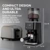 imageZulay Adjustable Espresso Grinder  AntiStatic Commercial Burr Coffee Grinder and 12oz Stainless Steel Milk Frothing Pitcher
