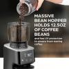 imageZulay Adjustable Espresso Grinder  AntiStatic Commercial Burr Coffee Grinder and 12oz Stainless Steel Milk Frothing Pitcher