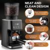imageZulay Adjustable Espresso Grinder  AntiStatic Commercial Burr Coffee Grinder and 12oz Stainless Steel Milk Frothing Pitcher