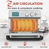 imageZulay Kitchen Large Countertop Air Fryer  Stainless Steel Vegetable Toaster