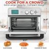 imageZulay Kitchen Large Countertop Air Fryer  Stainless Steel Vegetable Toaster