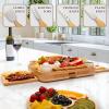 imageZulay Kitchen Premium Bamboo Cheese Board Set  Extra Thick Bamboo Charcuterie Board Set with 4 Piece Knife Set  Wooden Cheese Board is Perfect for Charcuterie Wine and Cheese Party SetLuxe Set