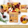 imageZulay Kitchen Premium Bamboo Cheese Board Set  Extra Thick Bamboo Charcuterie Board Set with 4 Piece Knife Set  Wooden Cheese Board is Perfect for Charcuterie Wine and Cheese Party SetLuxe Set