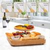 imageZulay Kitchen Premium Bamboo Cheese Board Set  Extra Thick Bamboo Charcuterie Board Set with 4 Piece Knife Set  Wooden Cheese Board is Perfect for Charcuterie Wine and Cheese Party SetIcon Set