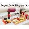 imageZulay Kitchen Premium Bamboo Cheese Board Set  Extra Thick Bamboo Charcuterie Board Set with 4 Piece Knife Set  Wooden Cheese Board is Perfect for Charcuterie Wine and Cheese Party SetPlatter Set