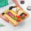 imageZulay Kitchen Premium Bamboo Cheese Board Set  Extra Thick Bamboo Charcuterie Board Set with 4 Piece Knife Set  Wooden Cheese Board is Perfect for Charcuterie Wine and Cheese Party SetClassic Set