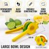 imageZulay Kitchen Premium Garlic Press Set 2in1 Lemon Squeezer and Cheese Grater Stainless Steel