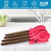 imageZulay Kitchen Silicone Utensil Rest with Drip Pad for Multiple Utensils  BPAFree HeatResistant Spoon Rest ampamp Spoon Holder for Stove Top  Kitchen Utensil Holder for Ladles ampamp Tongs  SerenityHoneysuckle