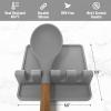 imageZulay Kitchen Silicone Utensil Rest with Drip Pad for Multiple Utensils  BPAFree HeatResistant Spoon Rest ampamp Spoon Holder for Stove Top  Kitchen Utensil Holder for Ladles ampamp Tongs  SerenityGray