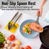 imageZulay Kitchen Silicone Utensil Rest with Drip Pad for Multiple Utensils  BPAFree HeatResistant Spoon Rest ampamp Spoon Holder for Stove Top  Kitchen Utensil Holder for Ladles ampamp Tongs  SerenityLemon Yellow