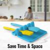 imageZulay Kitchen Silicone Utensil Rest with Drip Pad for Multiple Utensils  BPAFree HeatResistant Spoon Rest ampamp Spoon Holder for Stove Top  Kitchen Utensil Holder for Ladles ampamp Tongs  SerenityBlue
