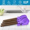 imageZulay Kitchen Silicone Utensil Rest with Drip Pad for Multiple Utensils  BPAFree HeatResistant Spoon Rest ampamp Spoon Holder for Stove Top  Kitchen Utensil Holder for Ladles ampamp Tongs  SerenityMystic Violet