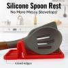 imageZulay Kitchen Silicone Utensil Rest with Drip Pad for Multiple Utensils  BPAFree HeatResistant Spoon Rest ampamp Spoon Holder for Stove Top  Kitchen Utensil Holder for Ladles ampamp Tongs  SerenityBright Red