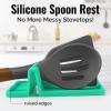 imageZulay Kitchen Silicone Utensil Rest with Drip Pad for Multiple Utensils  BPAFree HeatResistant Spoon Rest ampamp Spoon Holder for Stove Top  Kitchen Utensil Holder for Ladles ampamp Tongs  SerenityCarnival Grass