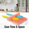 imageZulay Kitchen Silicone Utensil Rest with Drip Pad for Multiple Utensils  BPAFree HeatResistant Spoon Rest ampamp Spoon Holder for Stove Top  Kitchen Utensil Holder for Ladles ampamp Tongs  SerenityPeach