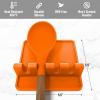 imageZulay Kitchen Silicone Utensil Rest with Drip Pad for Multiple Utensils  BPAFree HeatResistant Spoon Rest ampamp Spoon Holder for Stove Top  Kitchen Utensil Holder for Ladles ampamp Tongs  SerenityOrange