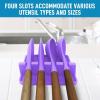 imageZulay Kitchen Silicone Utensil Rest with Drip Pad for Multiple Utensils  BPAFree HeatResistant Spoon Rest ampamp Spoon Holder for Stove Top  Kitchen Utensil Holder for Ladles ampamp Tongs  SerenityMystic Violet