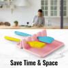 imageZulay Kitchen Silicone Utensil Rest with Drip Pad for Multiple Utensils  BPAFree HeatResistant Spoon Rest ampamp Spoon Holder for Stove Top  Kitchen Utensil Holder for Ladles ampamp Tongs  SerenityTaffy Pink