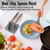 imageZulay Kitchen Silicone Utensil Rest with Drip Pad for Multiple Utensils  BPAFree HeatResistant Spoon Rest ampamp Spoon Holder for Stove Top  Kitchen Utensil Holder for Ladles ampamp Tongs  SerenityLight Gray