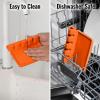 imageZulay Kitchen Silicone Utensil Rest with Drip Pad for Multiple Utensils  BPAFree HeatResistant Spoon Rest ampamp Spoon Holder for Stove Top  Kitchen Utensil Holder for Ladles ampamp Tongs  SerenityOrange