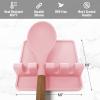 imageZulay Kitchen Silicone Utensil Rest with Drip Pad for Multiple Utensils  BPAFree HeatResistant Spoon Rest ampamp Spoon Holder for Stove Top  Kitchen Utensil Holder for Ladles ampamp Tongs  SerenityPink