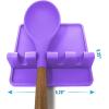 imageZulay Kitchen Silicone Utensil Rest with Drip Pad for Multiple Utensils  BPAFree HeatResistant Spoon Rest ampamp Spoon Holder for Stove Top  Kitchen Utensil Holder for Ladles ampamp Tongs  SerenityMystic Violet