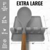 imageZulay Kitchen Silicone Utensil Rest with Drip Pad for Multiple Utensils  BPAFree HeatResistant Spoon Rest ampamp Spoon Holder for Stove Top  Kitchen Utensil Holder for Ladles ampamp Tongs  SerenityGray
