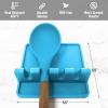 imageZulay Kitchen Silicone Utensil Rest with Drip Pad for Multiple Utensils  BPAFree HeatResistant Spoon Rest ampamp Spoon Holder for Stove Top  Kitchen Utensil Holder for Ladles ampamp Tongs  SerenityBlue