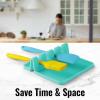 imageZulay Kitchen Silicone Utensil Rest with Drip Pad for Multiple Utensils  BPAFree HeatResistant Spoon Rest ampamp Spoon Holder for Stove Top  Kitchen Utensil Holder for Ladles ampamp Tongs  SerenityAqua Blue