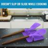 imageZulay Kitchen Silicone Utensil Rest with Drip Pad for Multiple Utensils  BPAFree HeatResistant Spoon Rest ampamp Spoon Holder for Stove Top  Kitchen Utensil Holder for Ladles ampamp Tongs  SerenityMystic Violet
