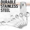 imageZulay Kitchen Stainless Steel Cooking Utensil  Stainless Steel Kitchen Utensil  Durable Kitchen Gadgets  Metal Kitchen Accessories  Easy to Clean Kitchen Tools  5 Piece Set8 Piece Set