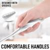 imageZulay Kitchen Stainless Steel Cooking Utensil  Stainless Steel Kitchen Utensil  Durable Kitchen Gadgets  Metal Kitchen Accessories  Easy to Clean Kitchen Tools  5 Piece Set8 Piece Set